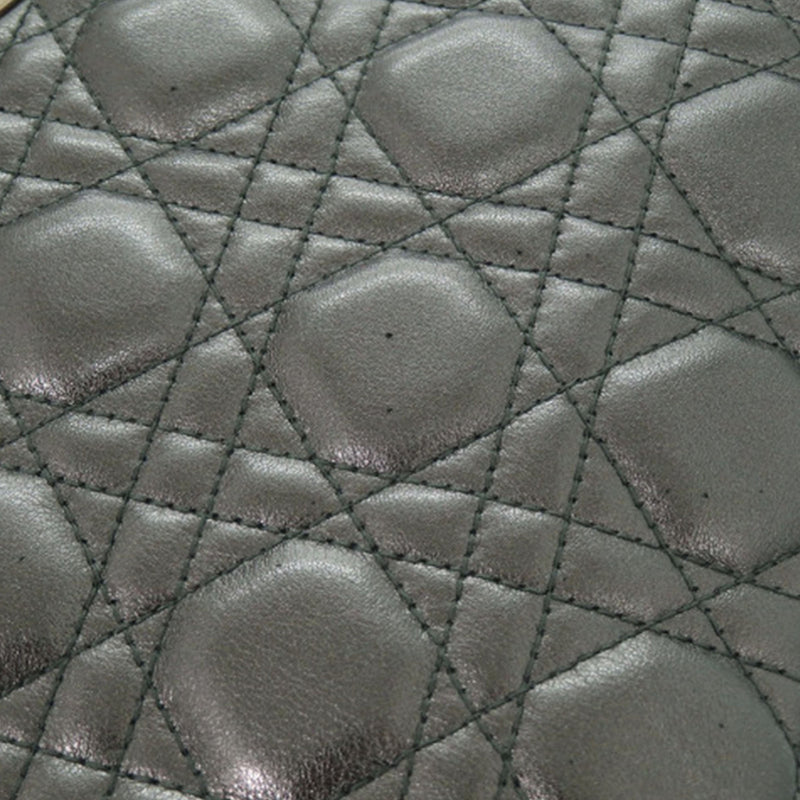 Small Metallic Lambskin Cannage My ABCDior Lady Dior - Image 12
