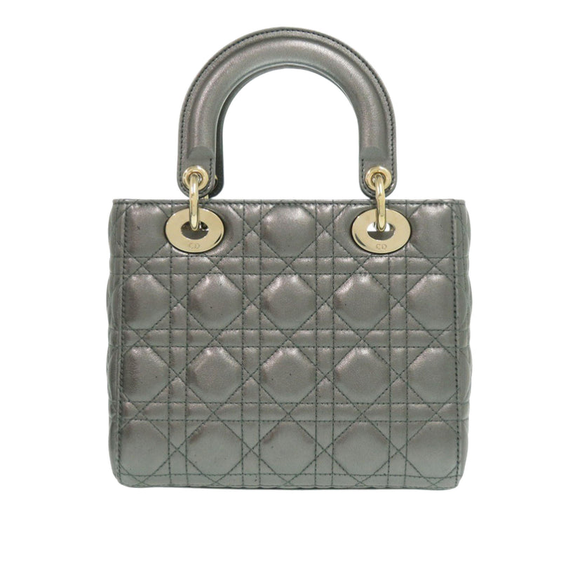 Small Metallic Lambskin Cannage My ABCDior Lady Dior - Image 2