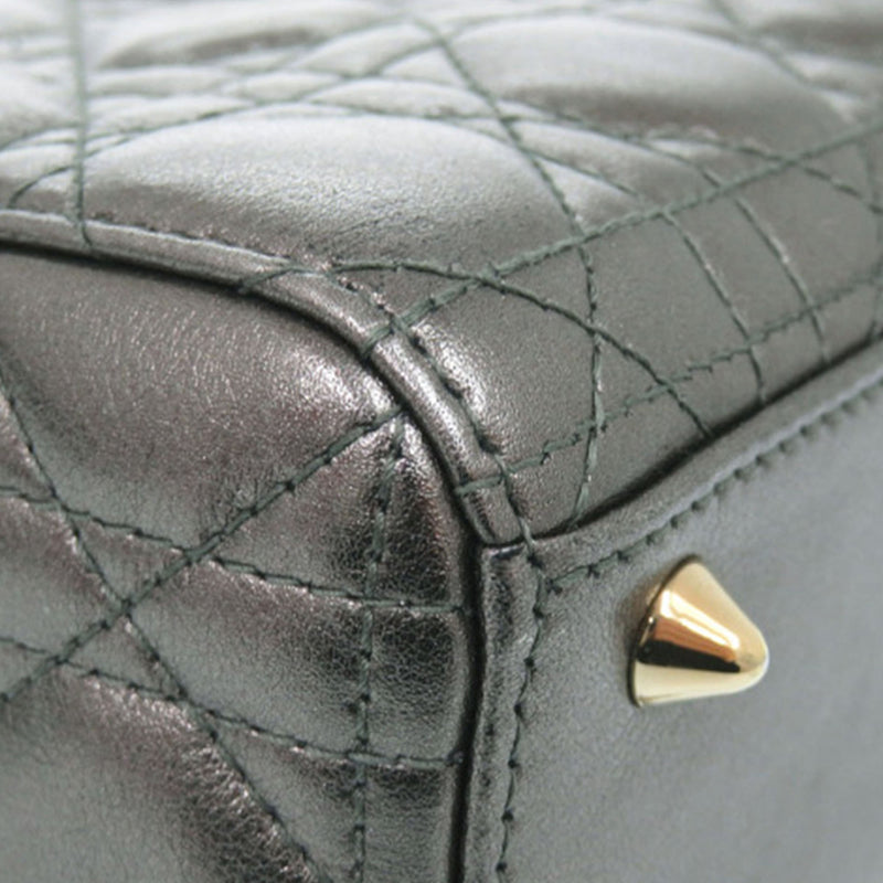 Small Metallic Lambskin Cannage My ABCDior Lady Dior - Image 6