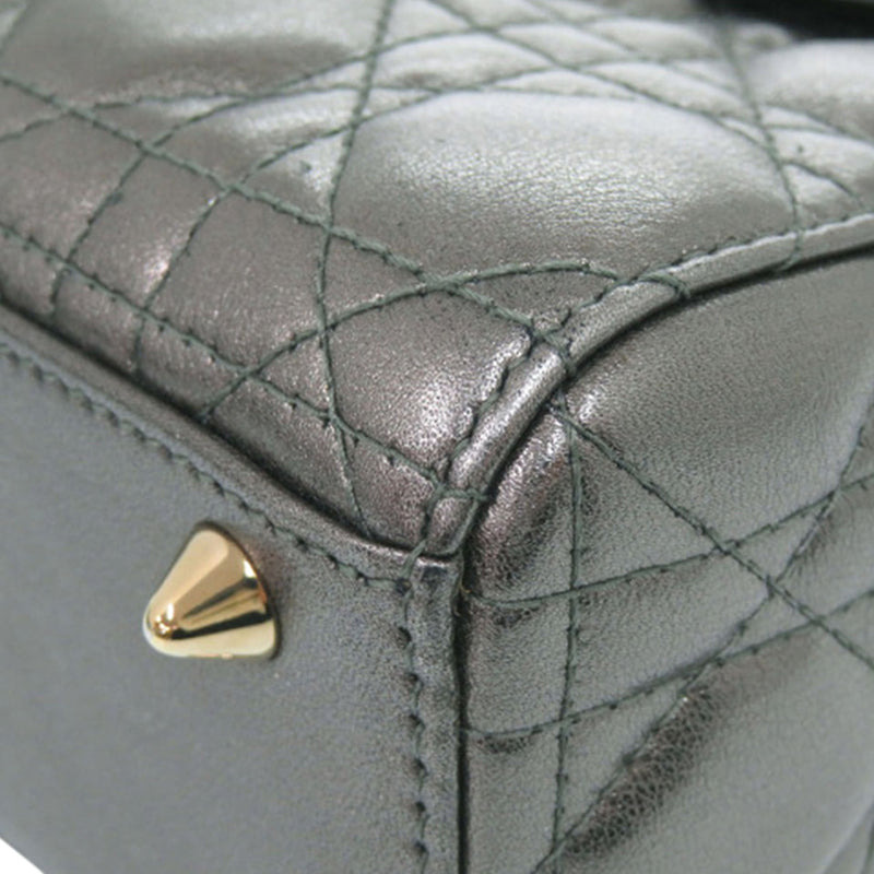 Small Metallic Lambskin Cannage My ABCDior Lady Dior - Image 7