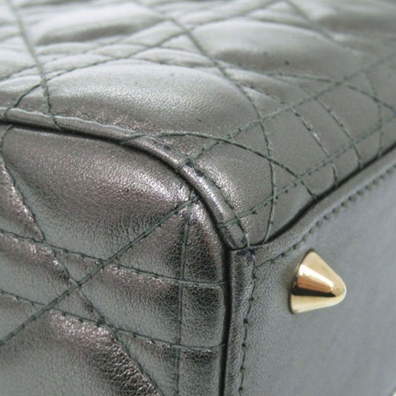 Small Metallic Lambskin Cannage My ABCDior Lady Dior - Image 9