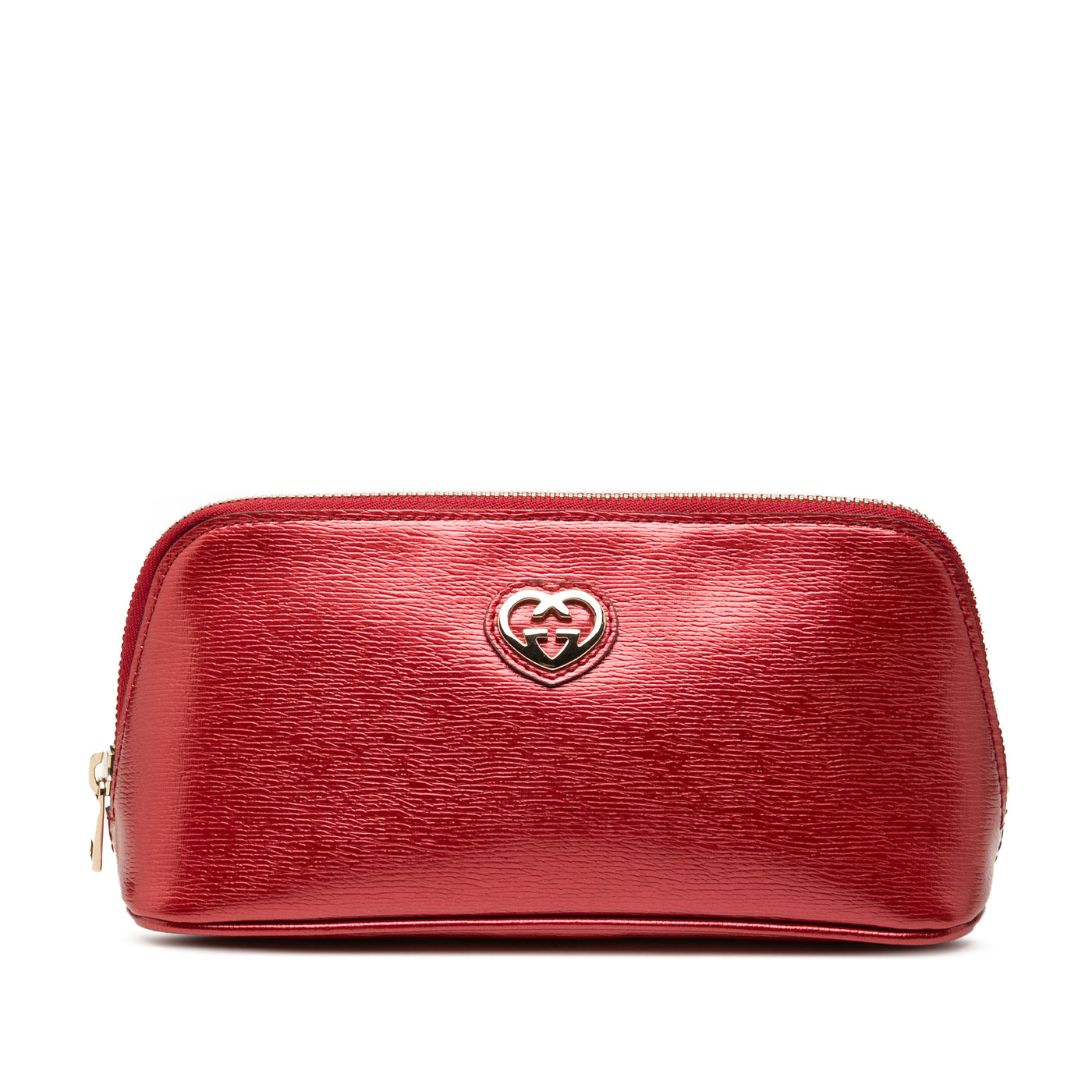 Metallic Calfskin Lovely Cosmetic Pouch - Image 1