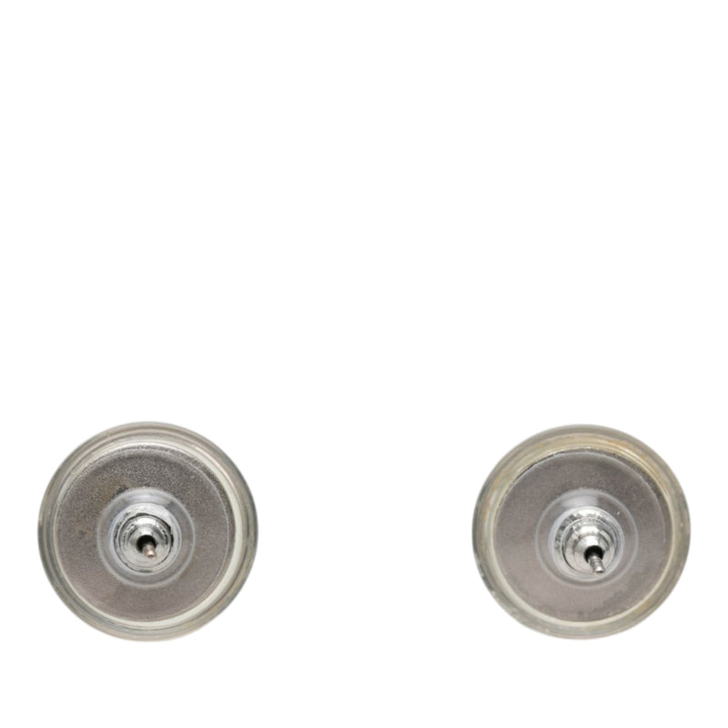 CC Resin and Brass Round Push Back Earrings - Image 2