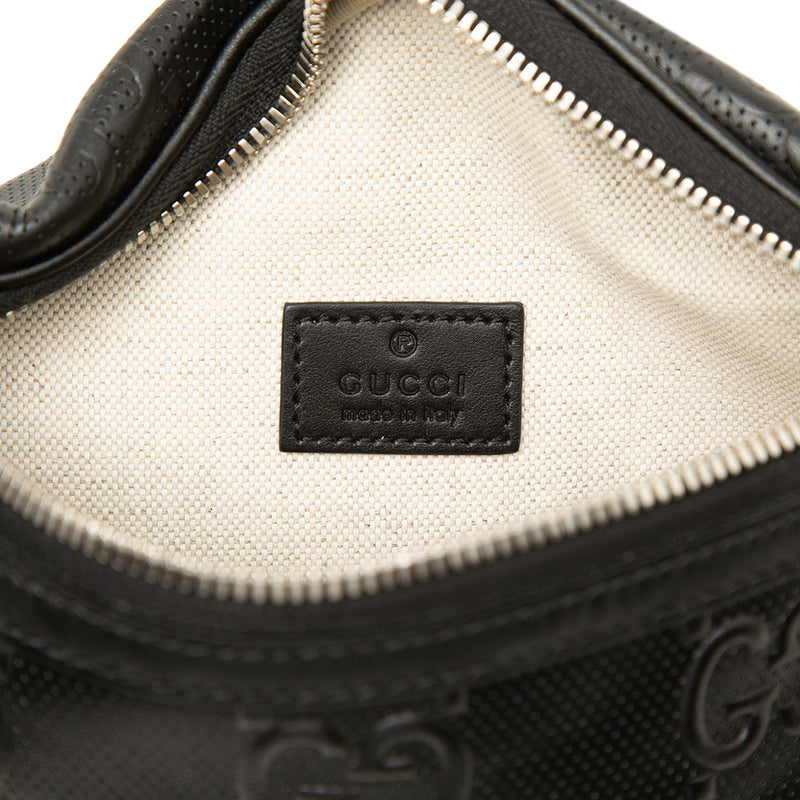 GG Embossed Perforated Leather Belt Bag - Image 5
