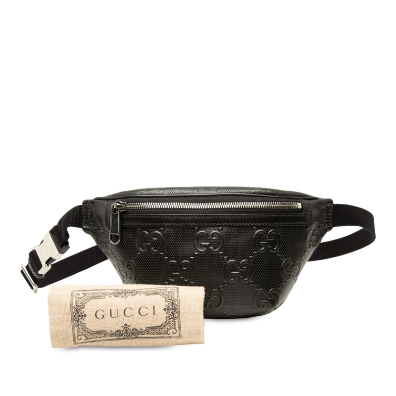 GG Embossed Perforated Leather Belt Bag - Image 8