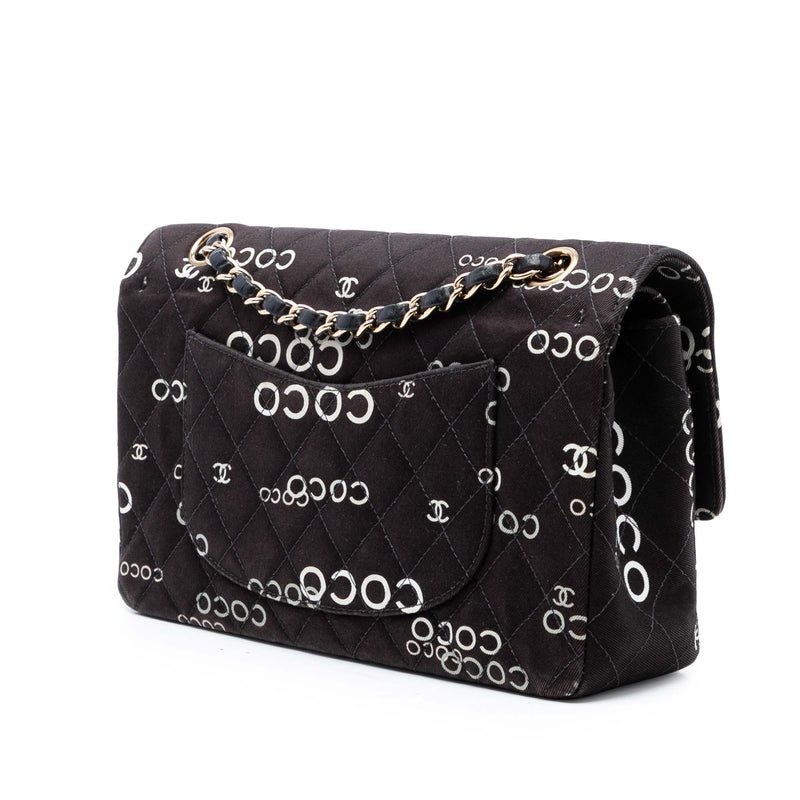 Medium Classic Canvas Coco Print Double Flap - Image 2