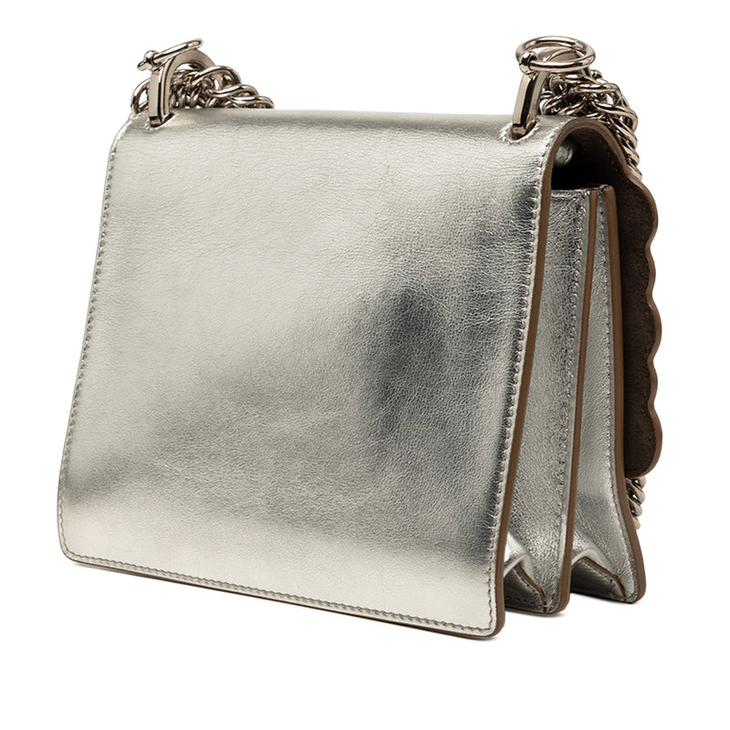 Mini Scalloped Metallic Leather and Pearls Kan I Crossbody - Image 2