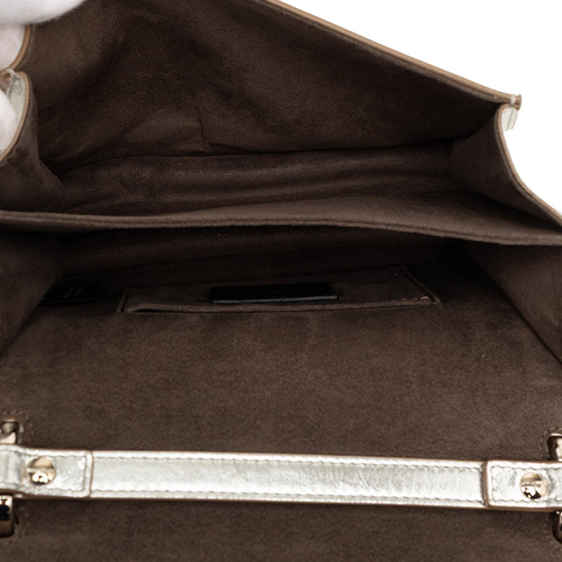 Mini Scalloped Metallic Leather and Pearls Kan I Crossbody - Image 4