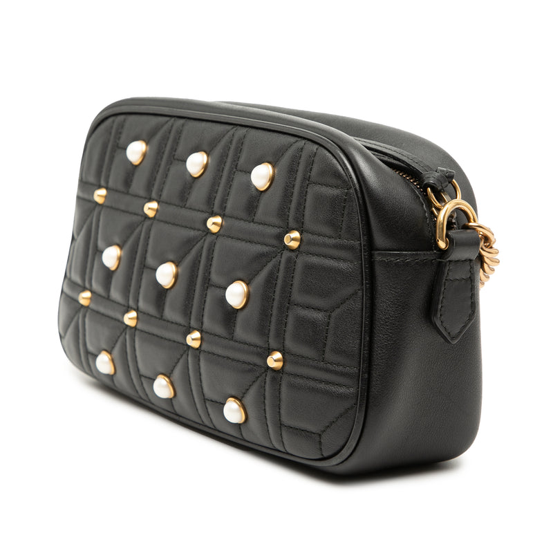 Small GG Marmont Matelasse Leather Pearl Studded Crossbody - Image 2