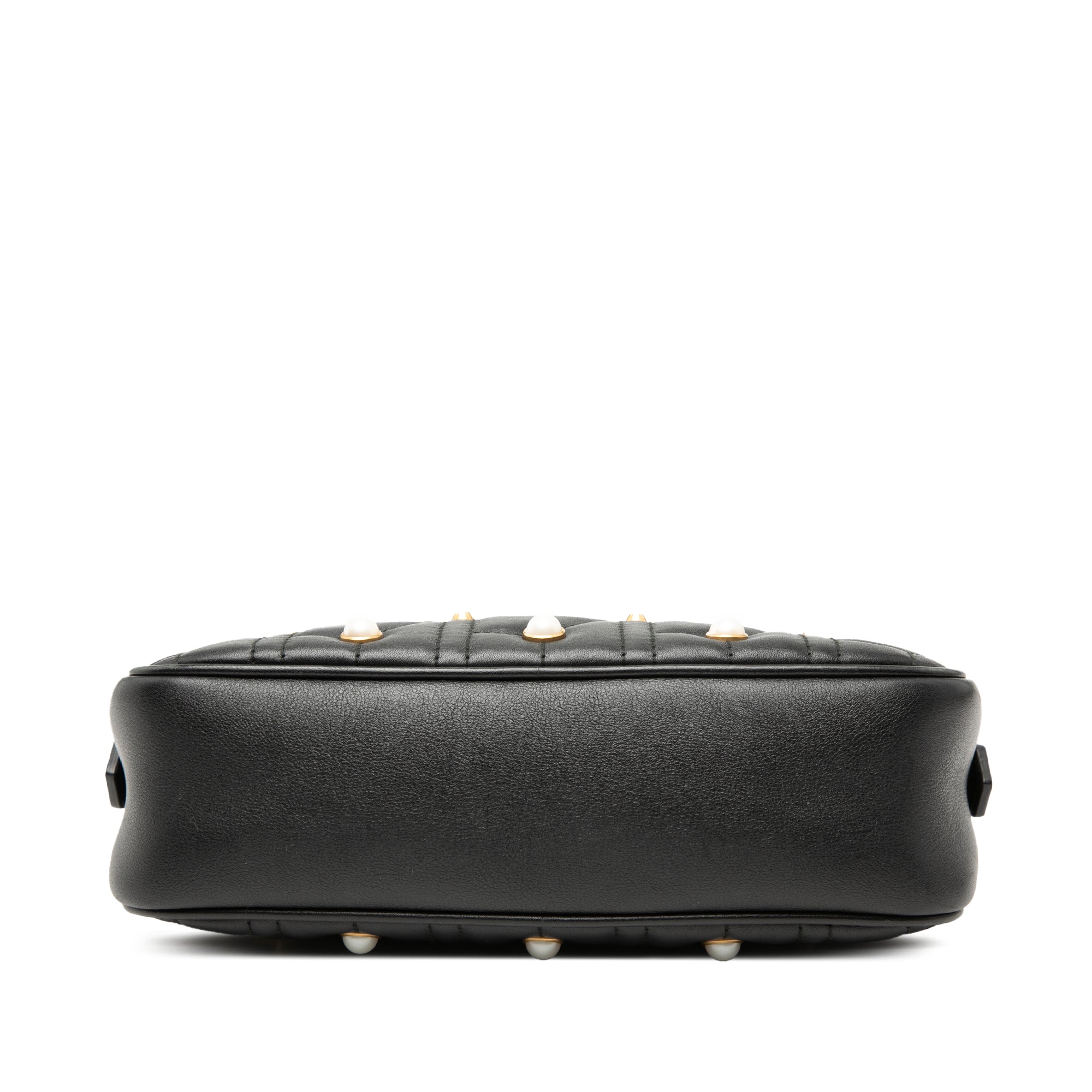 Small GG Marmont Matelasse Leather Pearl Studded Crossbody - Image 3
