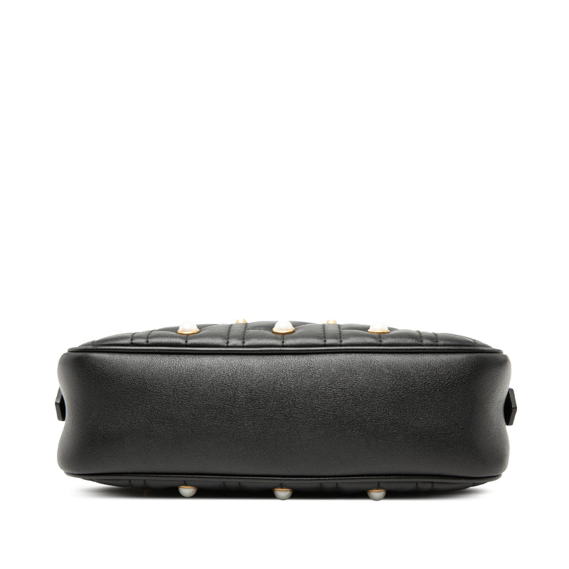 Small GG Marmont Matelasse Leather Pearl Studded Crossbody - Image 3