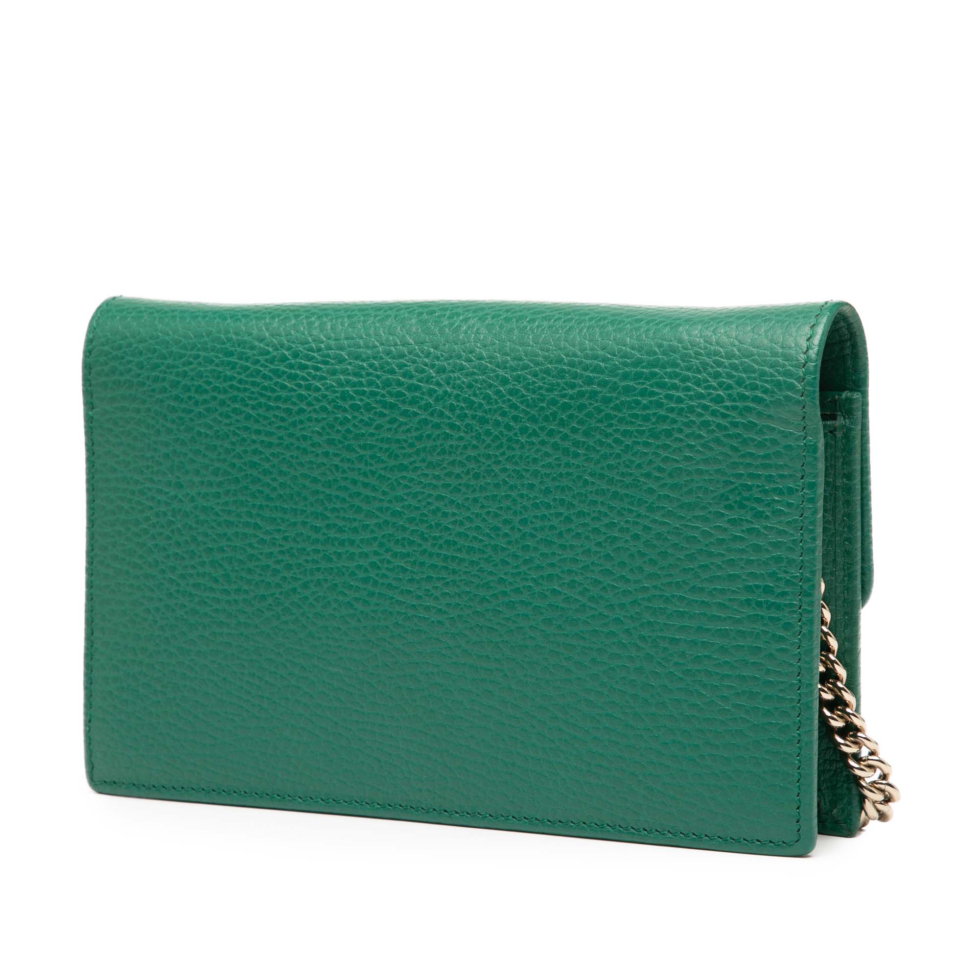 Dollar Calfskin Interlocking G Wallet on Chain - Image 2