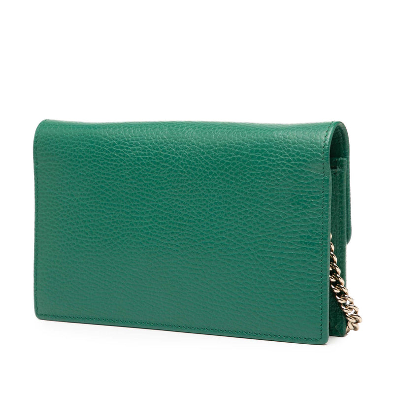 Dollar Calfskin Interlocking G Wallet on Chain - Image 2