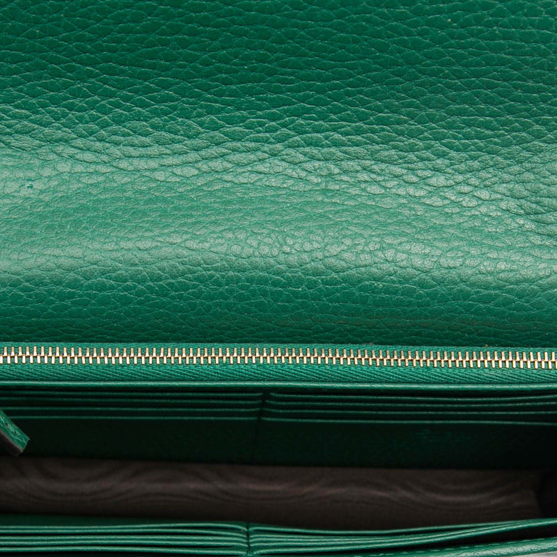 Dollar Calfskin Interlocking G Wallet on Chain - Image 4