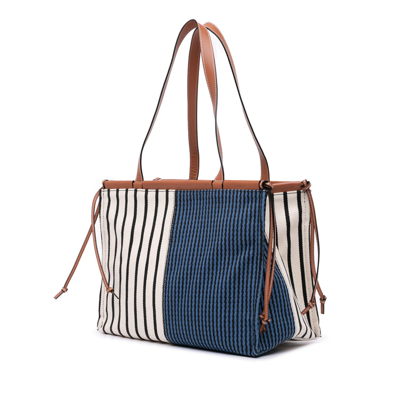Paulas Ibiza Large Canvas Stripes Cushion Tote - Image 2