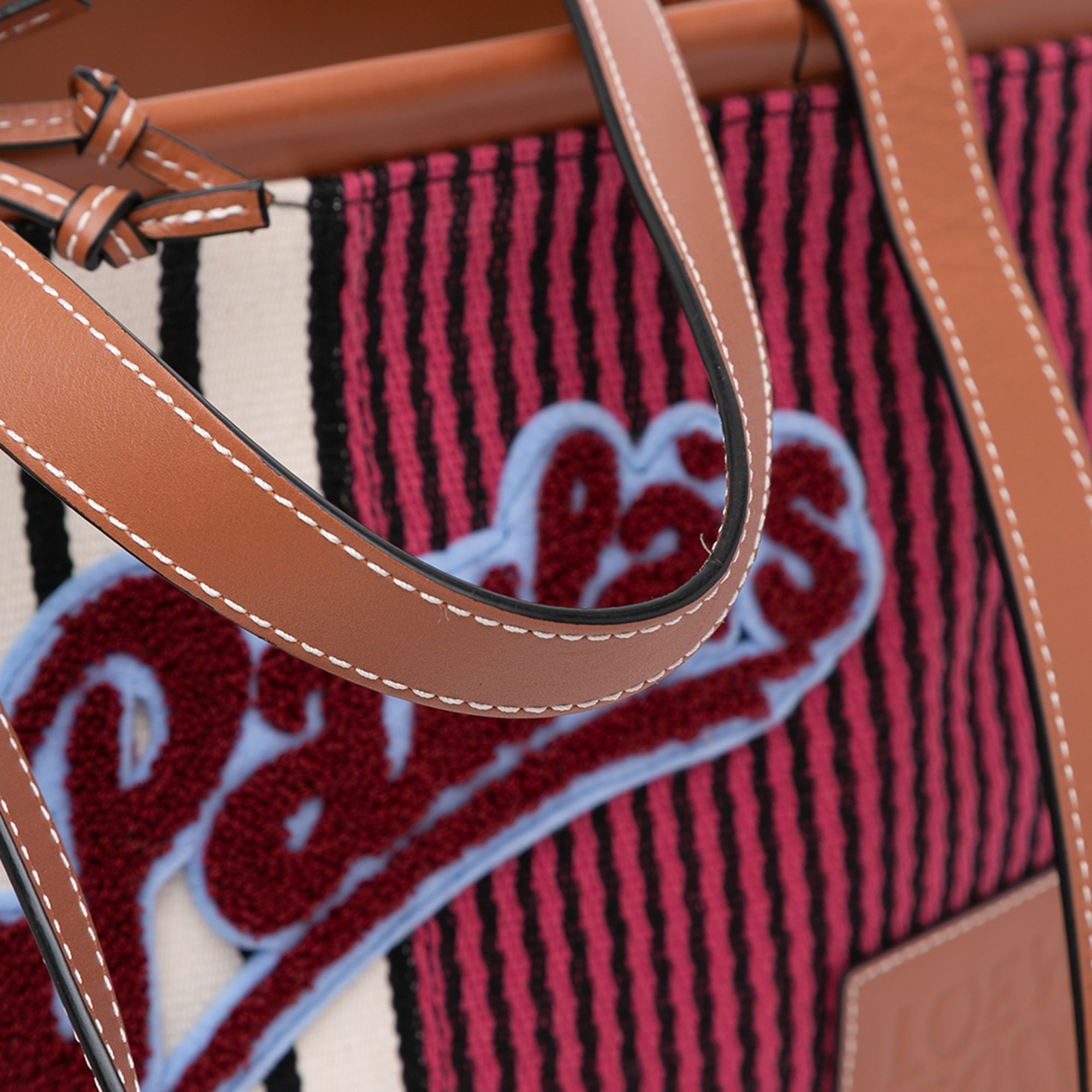 Paulas Ibiza Large Canvas Stripes Cushion Tote - Image 7