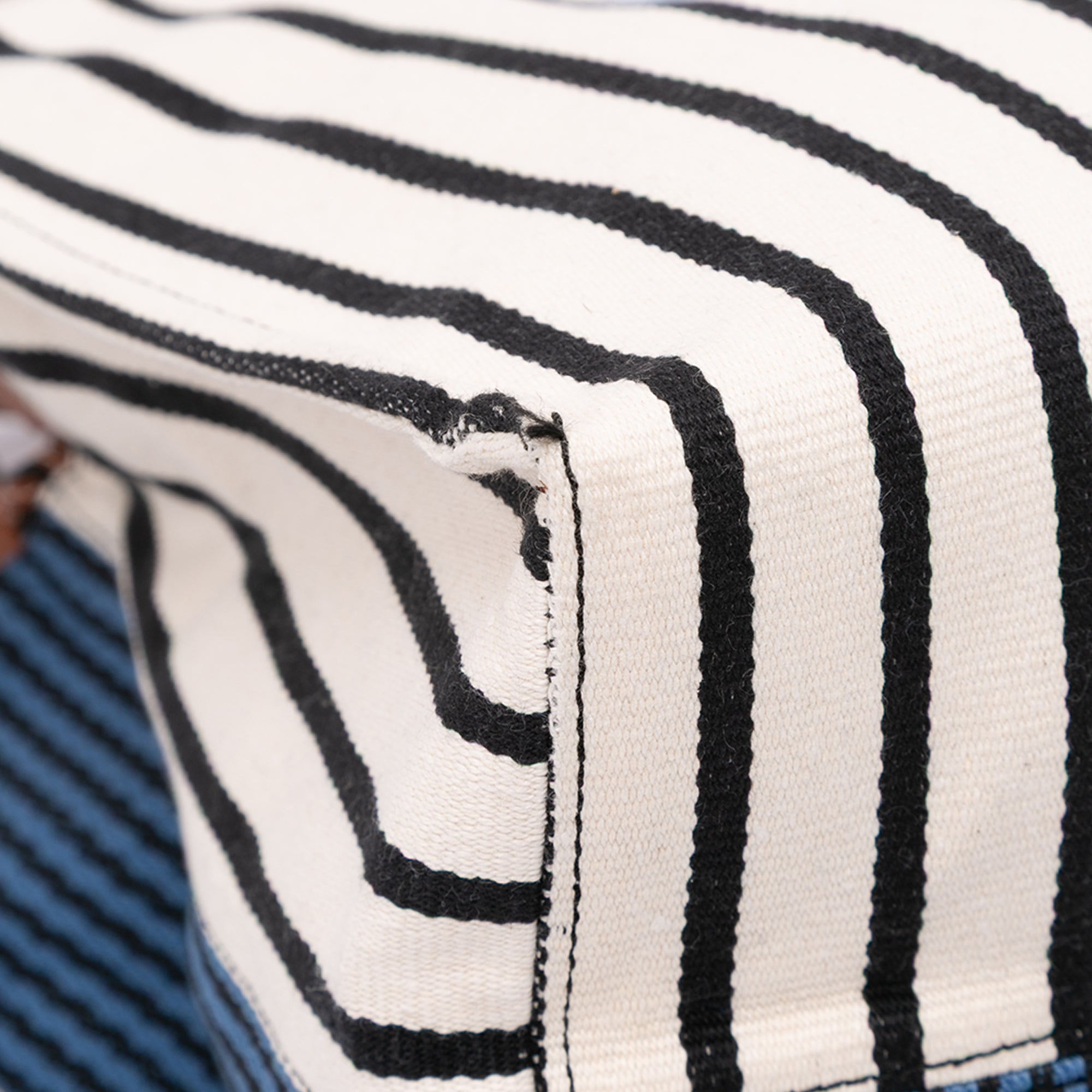 Paulas Ibiza Large Canvas Stripes Cushion Tote - Image 9