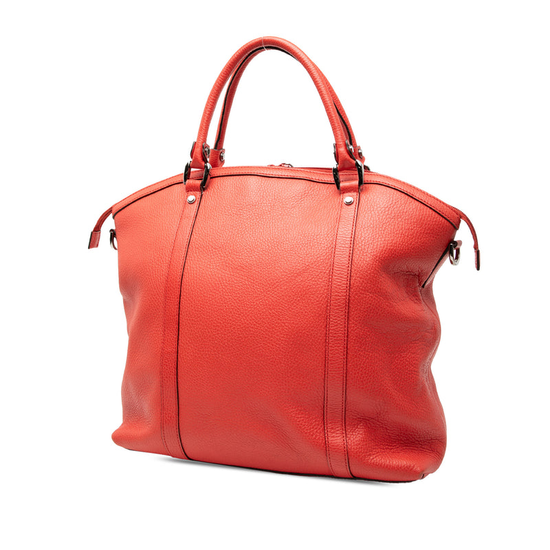Large Leather Charm Dome Satchel - Image 2