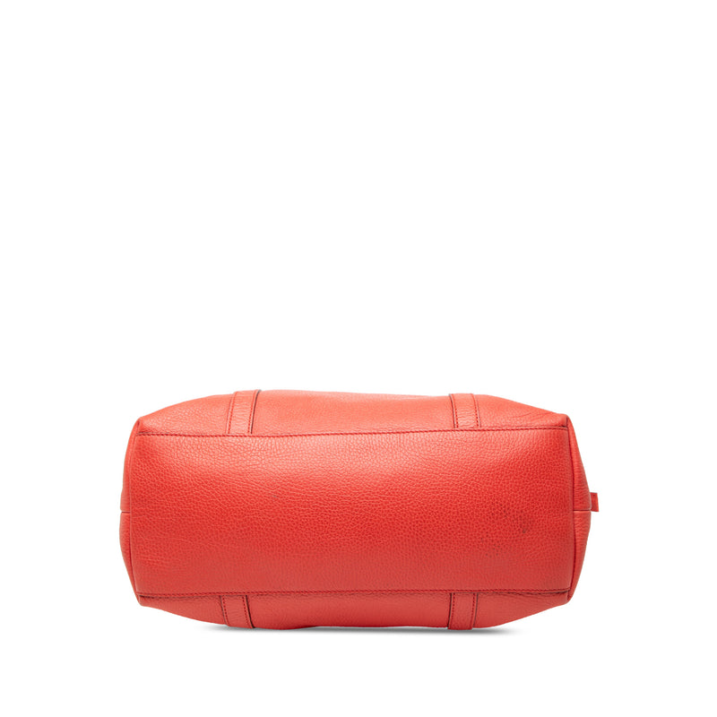 Large Leather Charm Dome Satchel - Image 3