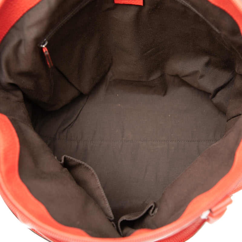 Large Leather Charm Dome Satchel - Image 4