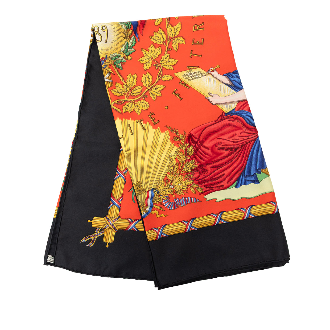 Republique Francaise Liberte Egalite Fraternite 1789 Silk Scarf 90 - Image 1