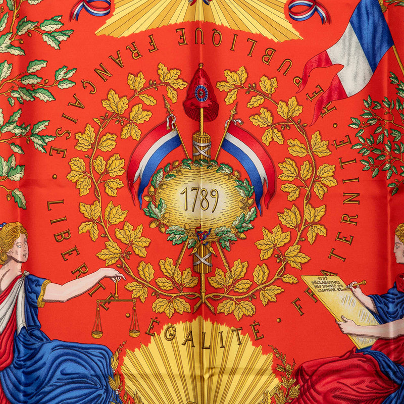 Republique Francaise Liberte Egalite Fraternite 1789 Silk Scarf 90 - Image 2