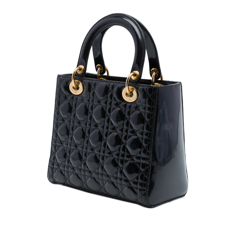 Medium Patent Cannage Lady Dior - Image 2