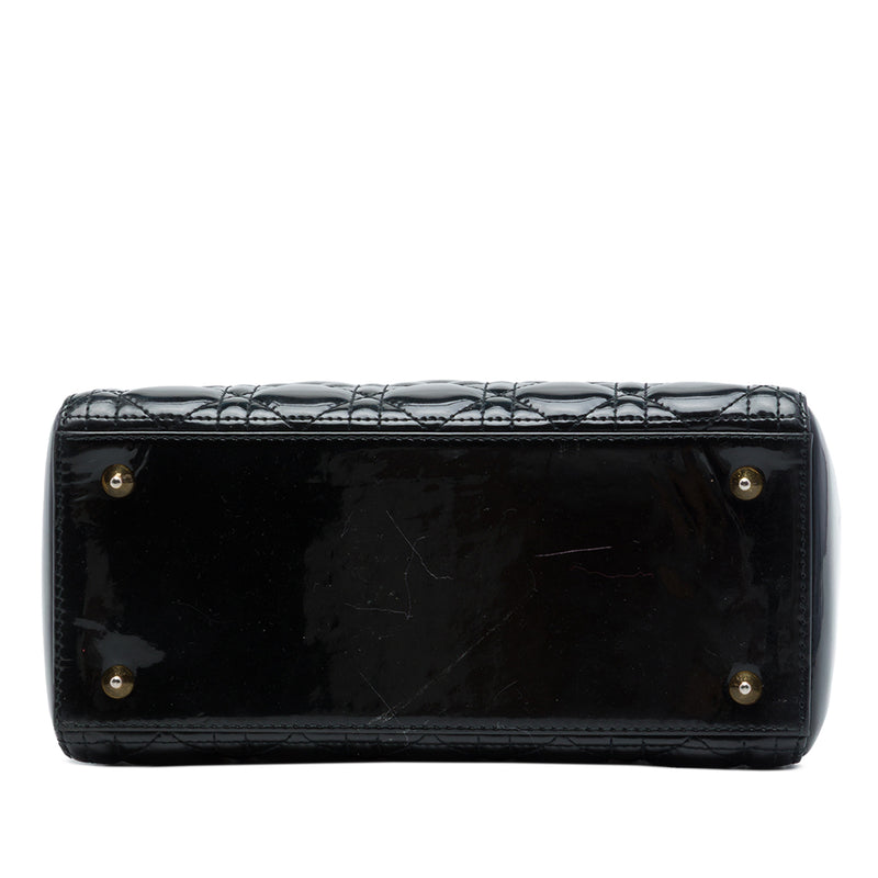 Medium Patent Cannage Lady Dior - Image 3