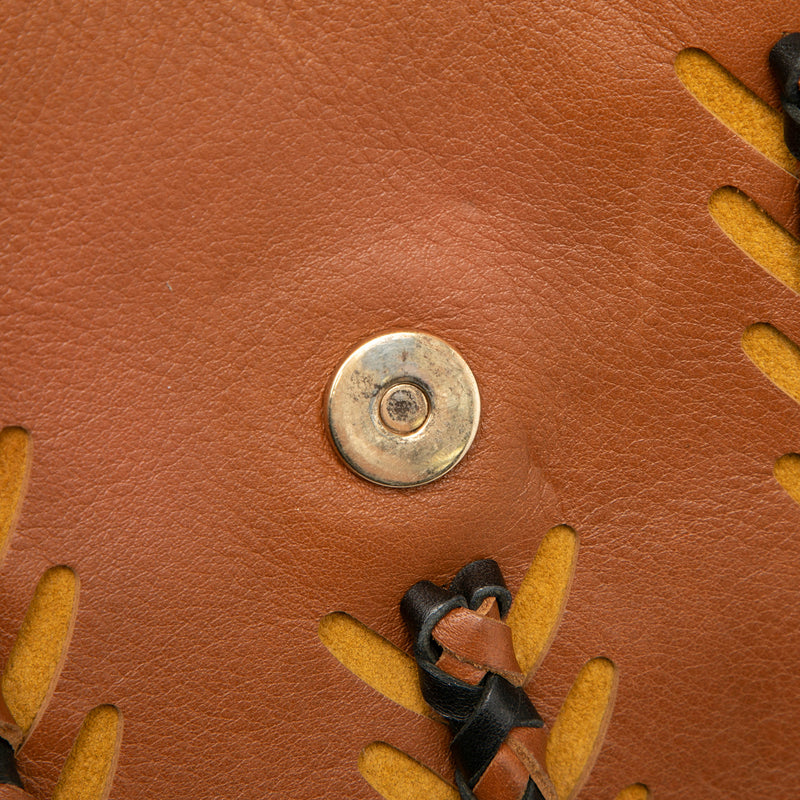 Medium Braided Leather Faye Crossbody - Image 7