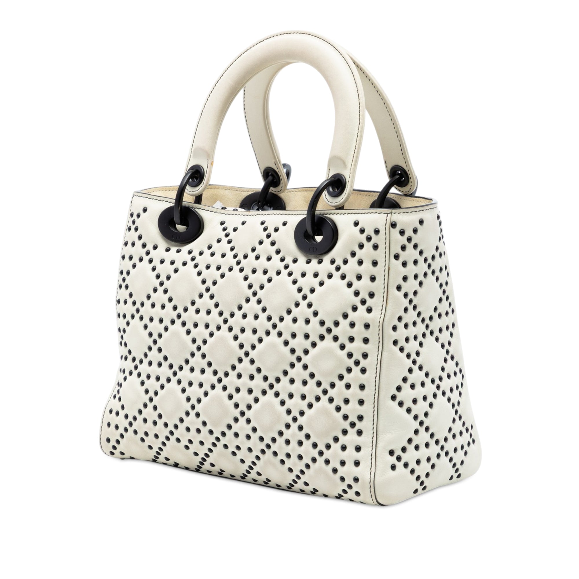 Medium Lambskin Cannage Studded Supple Lady Dior - Image 2