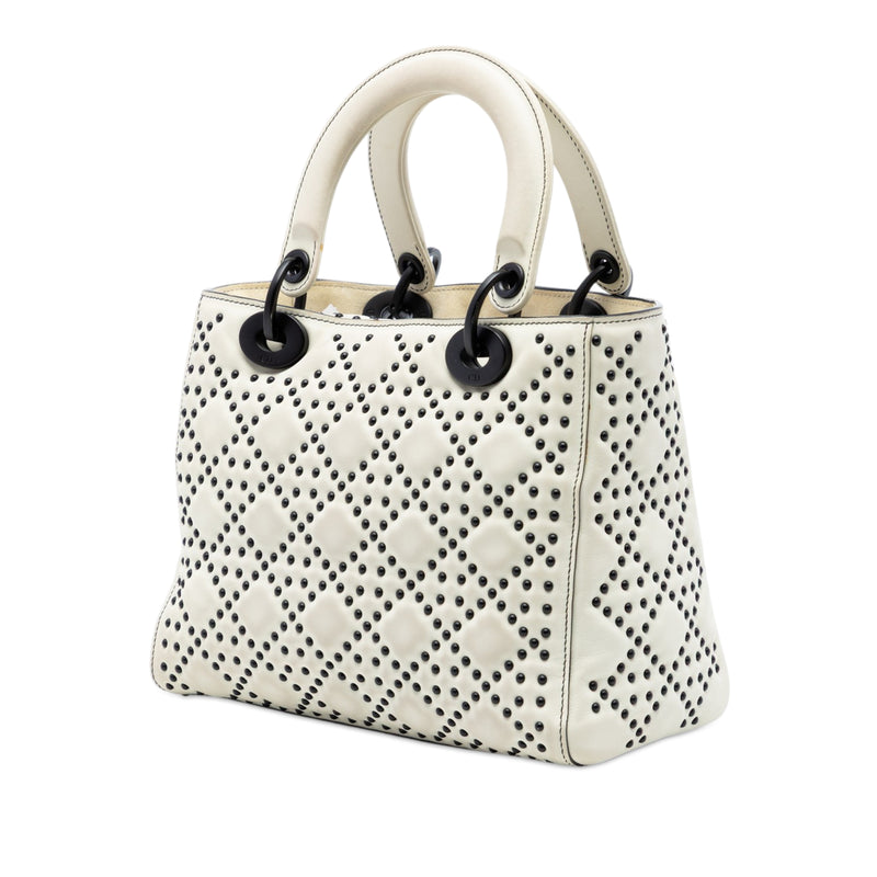 Medium Lambskin Cannage Studded Supple Lady Dior - Image 2