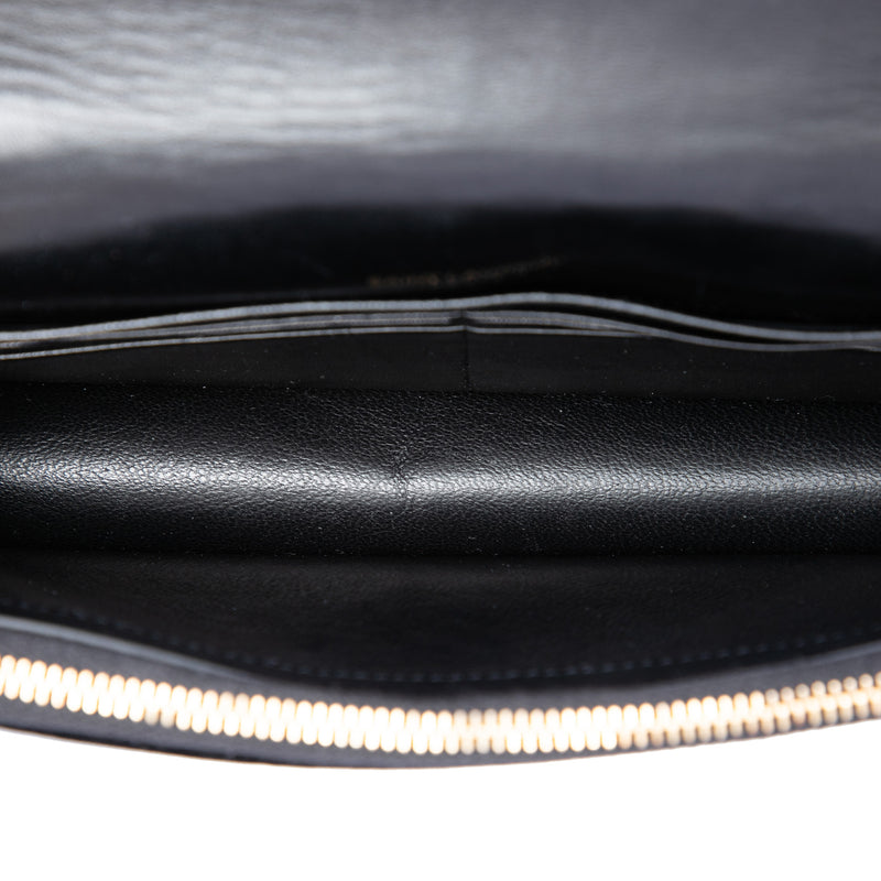 Crystal Embellished Velvet Monogram Kate Wallet On Chain - Image 4