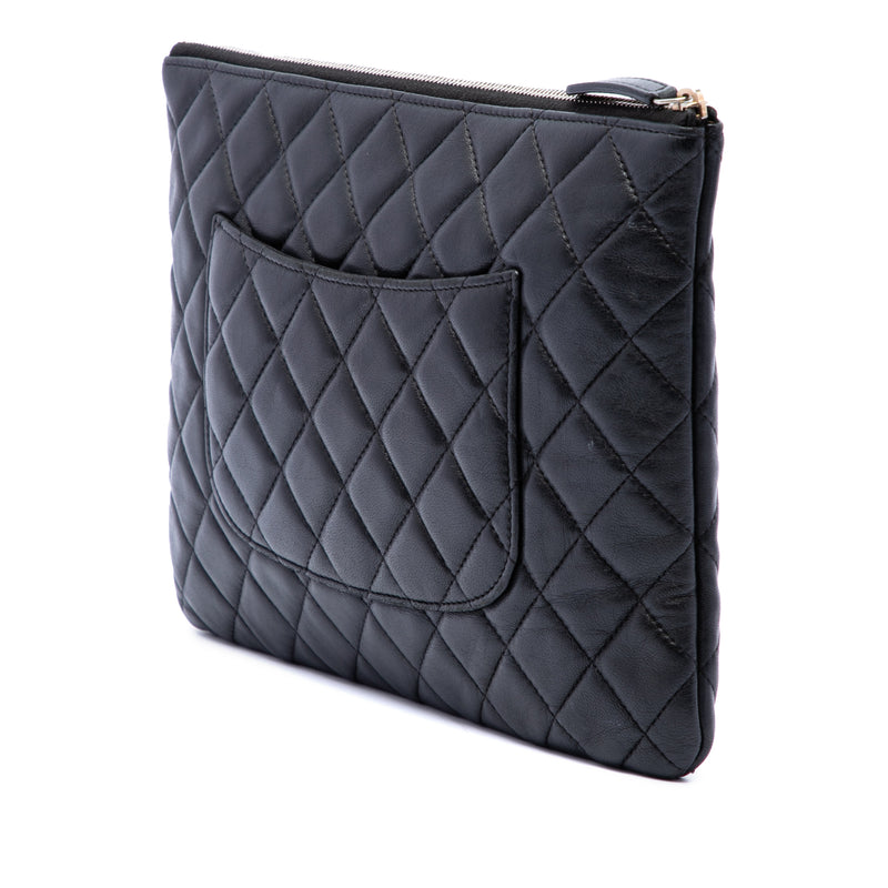 Quilted Lambskin and Crocodile Embossed Metallic Calfskin Reissue 2.55 Clutch - Image 2