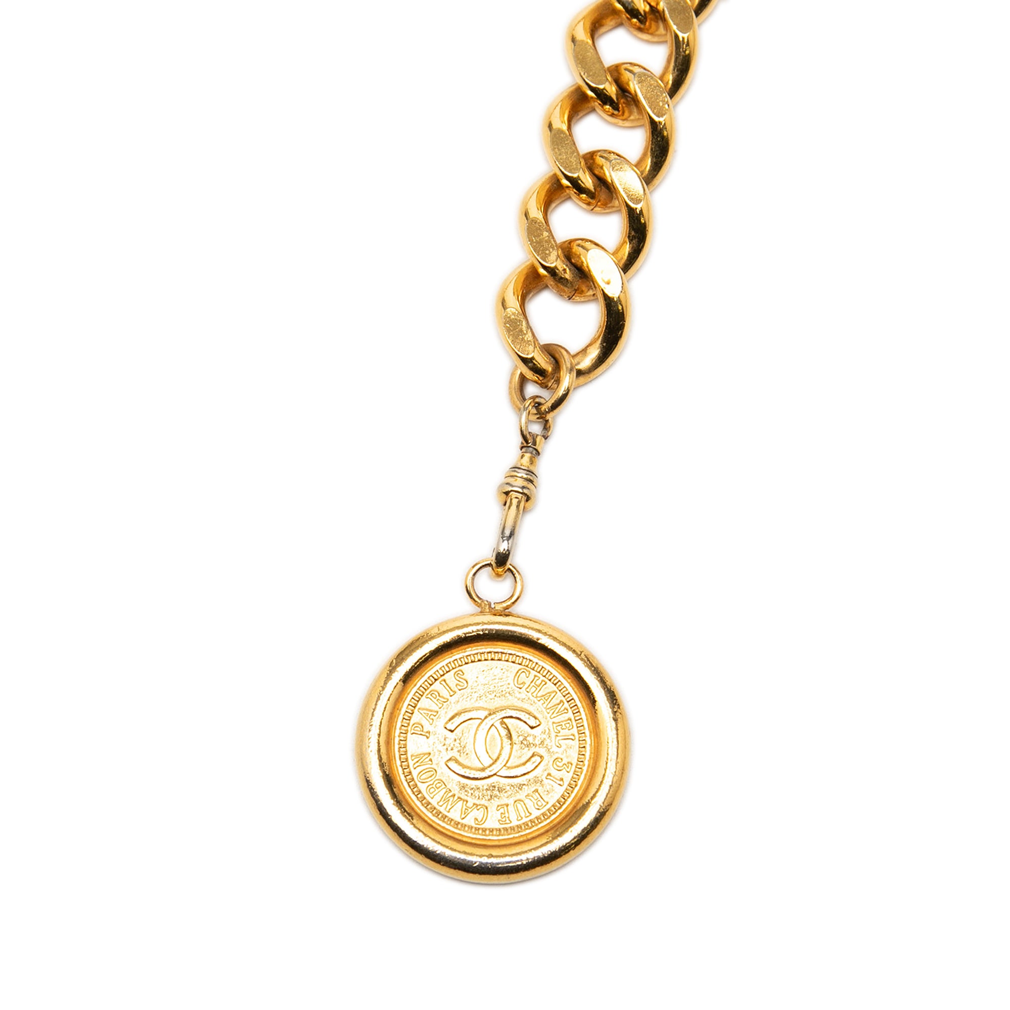 CC Gold Plated 31 Rue Cambon Medallion Chain Belt - Image 2
