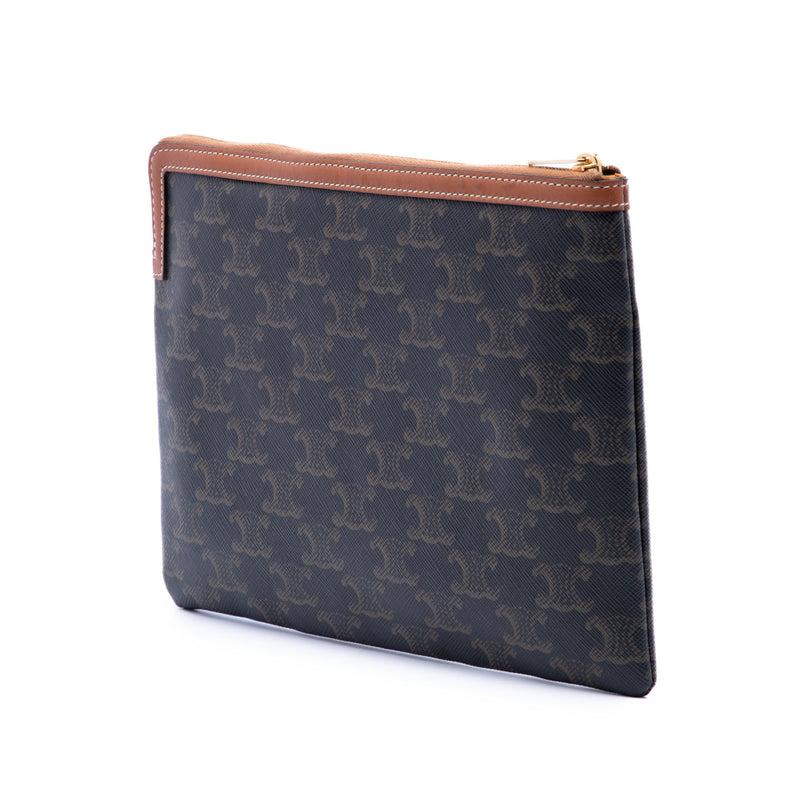 Small Triomphe Coated Canvas Clutch - Image 2