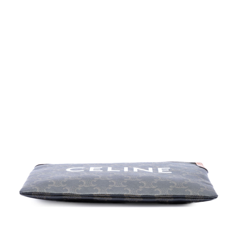 Small Triomphe Coated Canvas Clutch - Image 3