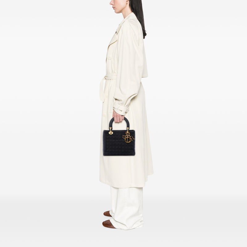 Medium Nylon Microcannage Lady Dior - Image 6