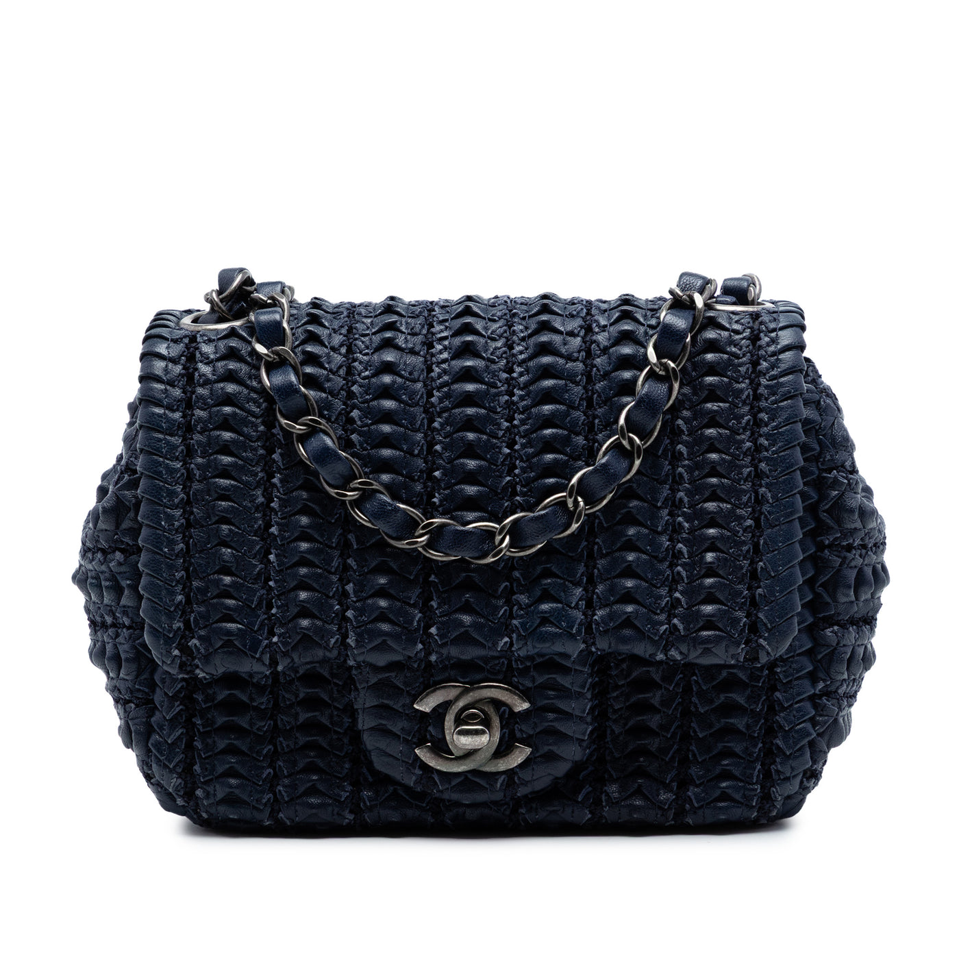 Paris Seoul Mini Crochet Lambskin Single Flap - Image 1