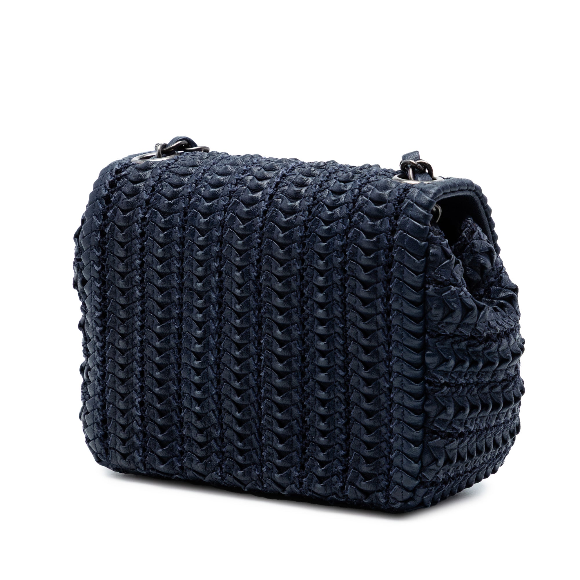 Paris Seoul Mini Crochet Lambskin Single Flap - Image 2