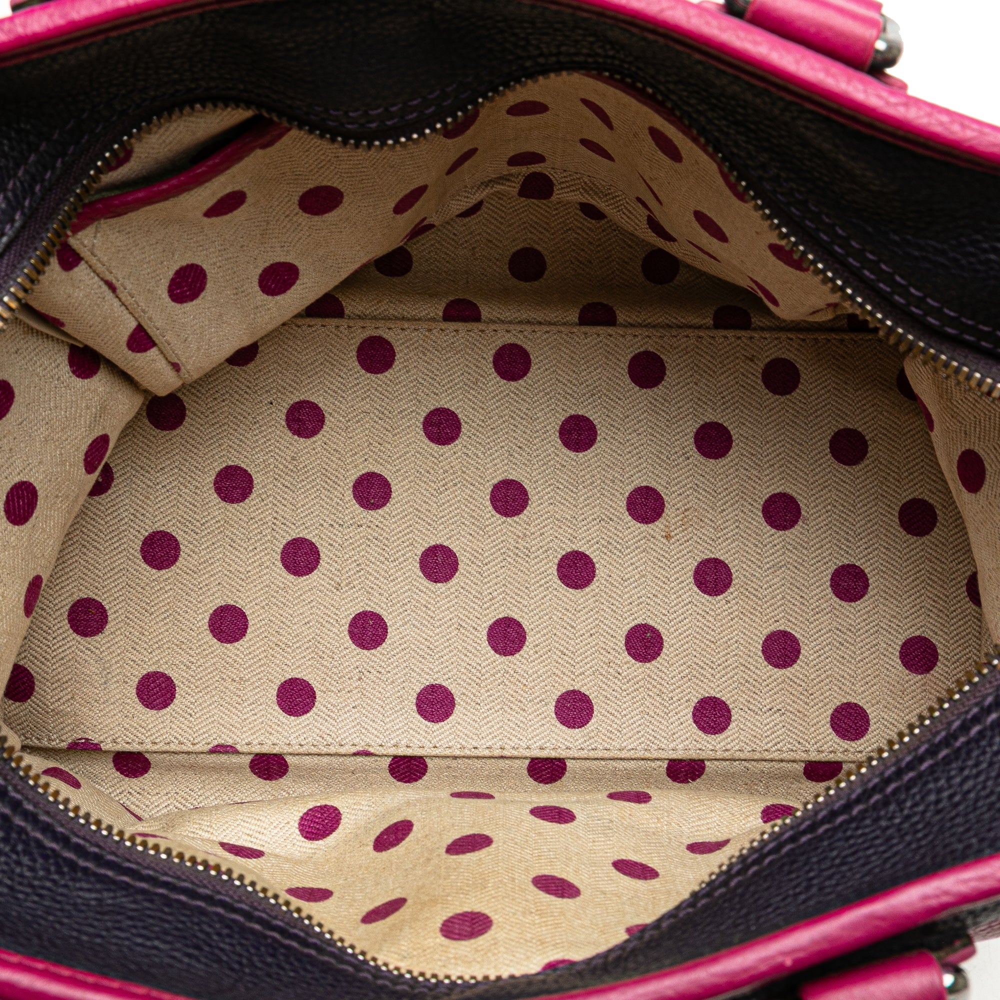 Grained Bicolor Calfskin Cruz Satchel - Image 4