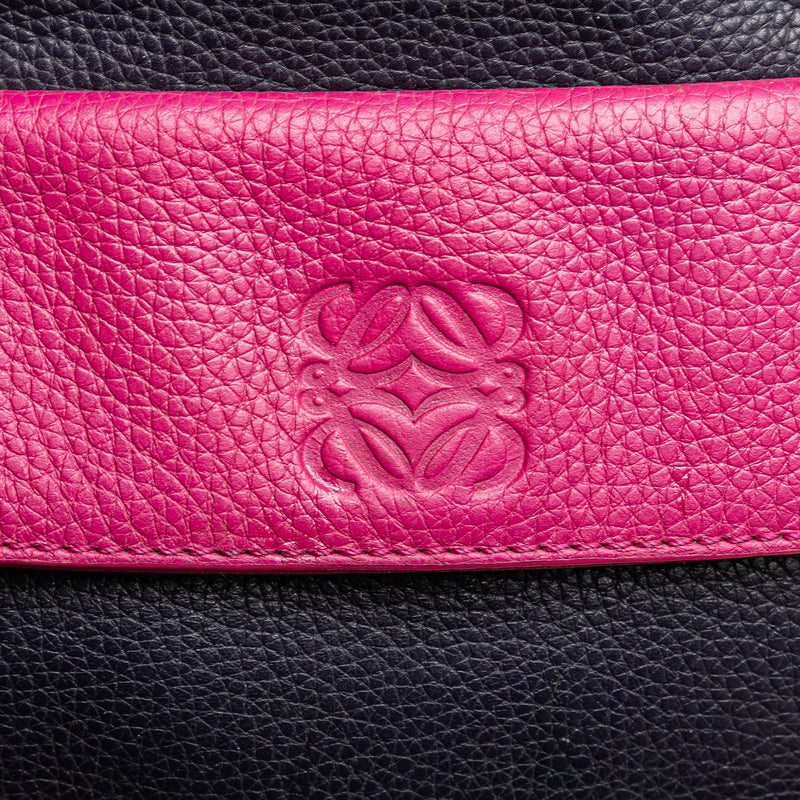 Grained Bicolor Calfskin Cruz Satchel - Image 6