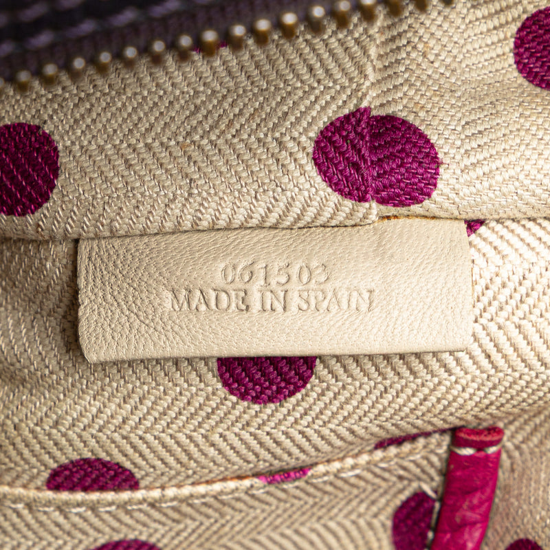 Grained Bicolor Calfskin Cruz Satchel - Image 7