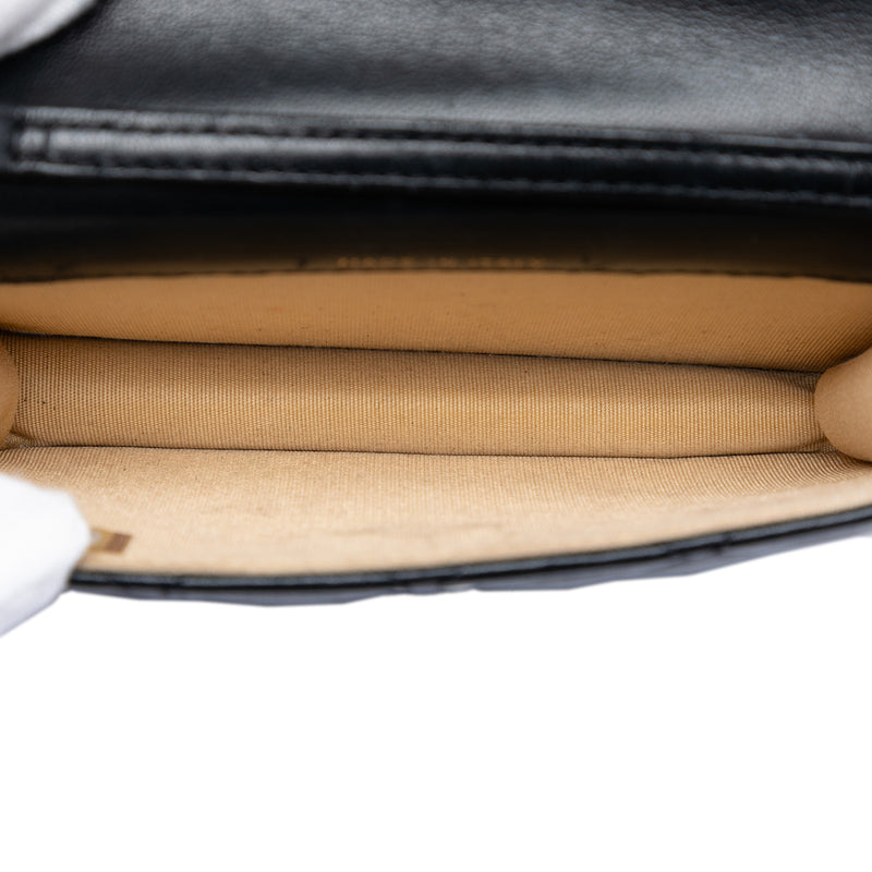 Mini Lambskin Pearl Crush Clutch with Chain - Image 4