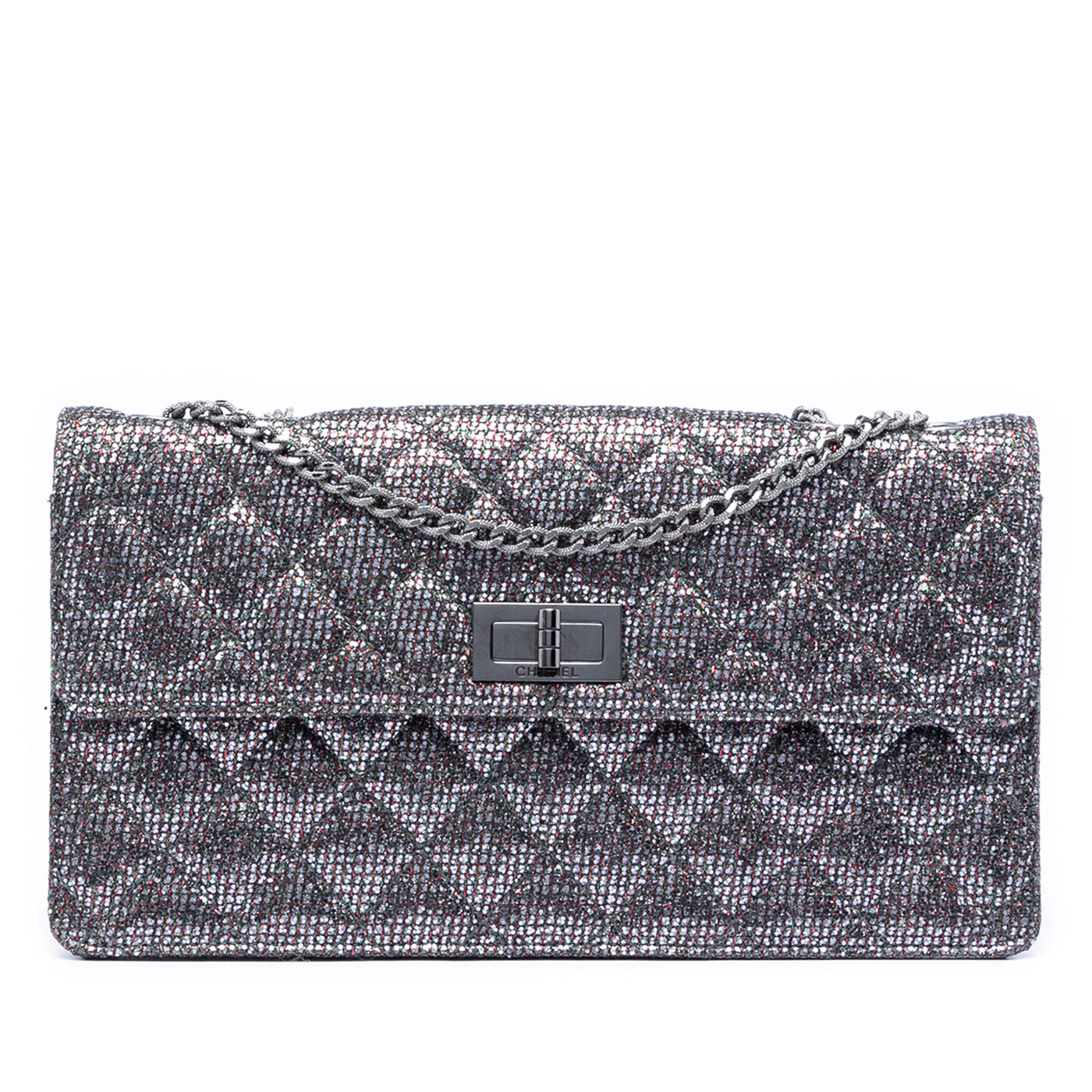 Quilted Glitter Canvas Reissue 2.55 Flap - Image 1