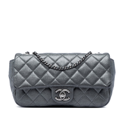 Medium Iridescent Quilted Goatskin CC Eyelet Flap - Image 1