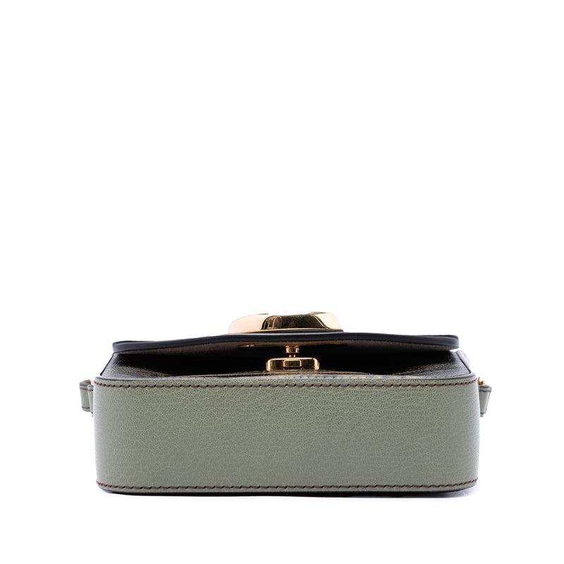 Mini Tricolor Croc Embossed Calfskin C Satchel - Image 3