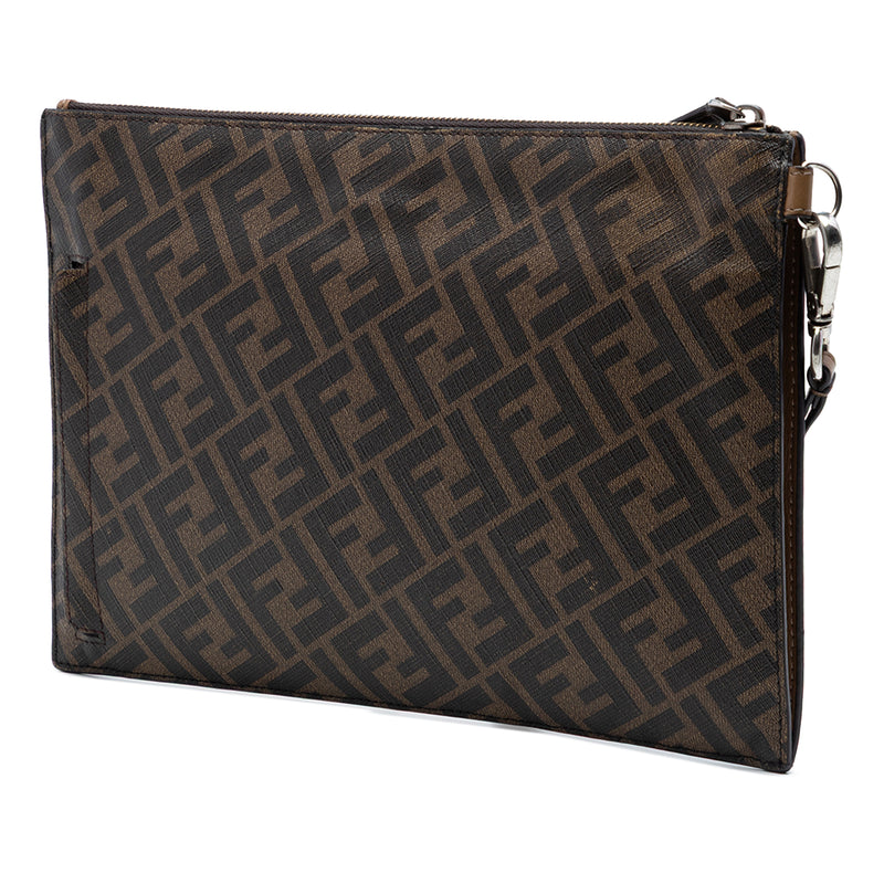 FF 1974 Coated Canvas and Leather Diagonal Clutch - Image 2