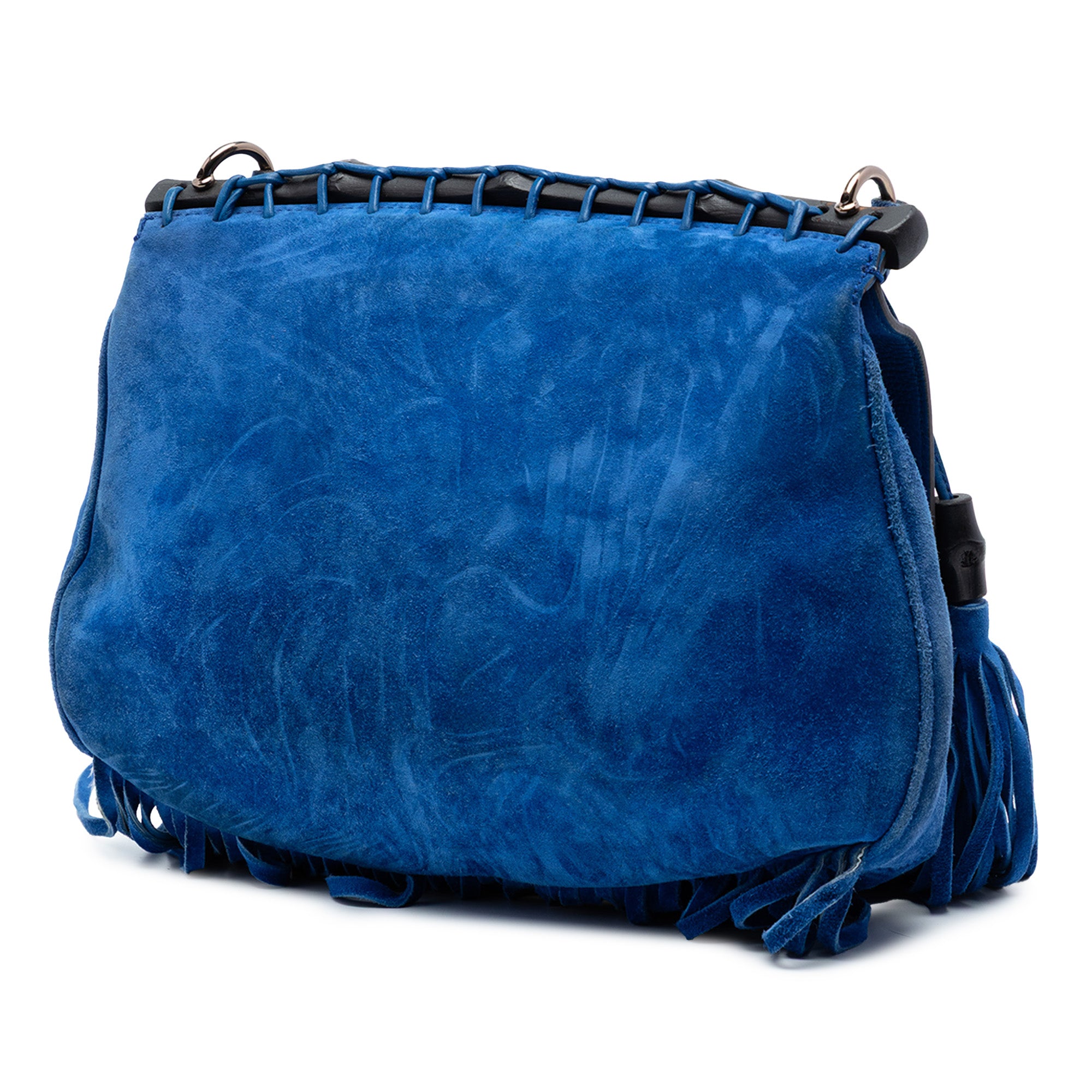 Medium Suede Bamboo Nouveau Fringe Crossbody - Image 2