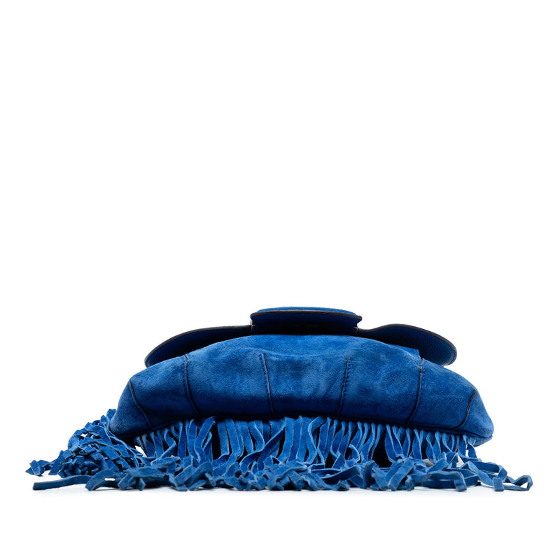 Medium Suede Bamboo Nouveau Fringe Crossbody - Image 3