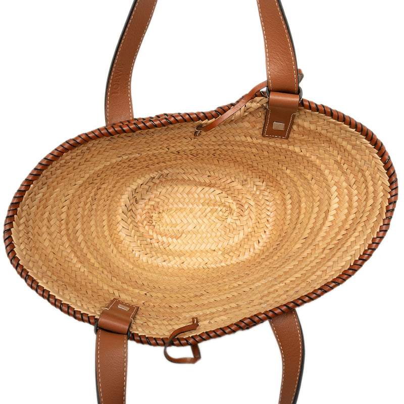 Small Raffia Anagram Basket Tote - Image 4